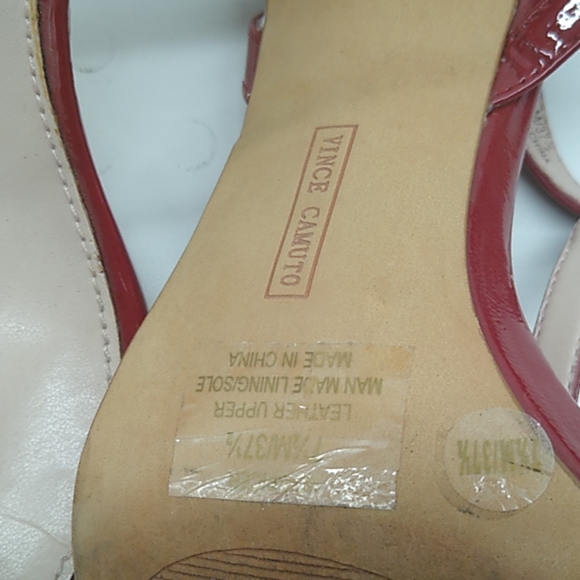 Vince Camuto Spicer Ankle Strap Red Heels 7.5M - Picture 5 of 8